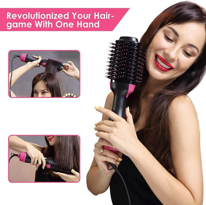 One Step Hair Dryer and Volumizer Round Hot Air Brush